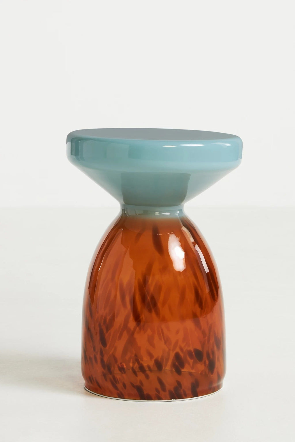 Bela Glass Side Table - Blue Orange