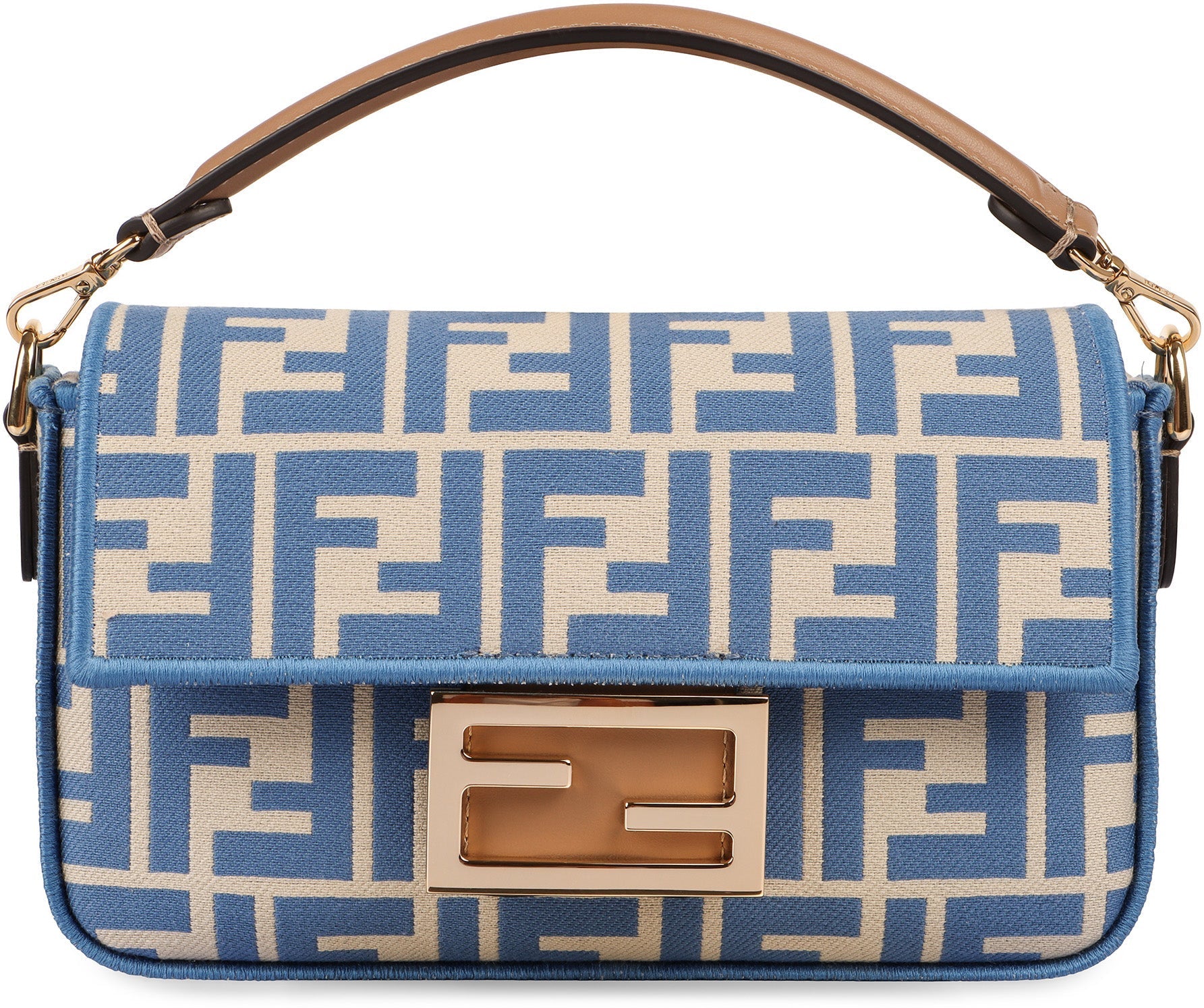 FENDI Chic Mini Baguette Handbag - Stylish Canvas Design