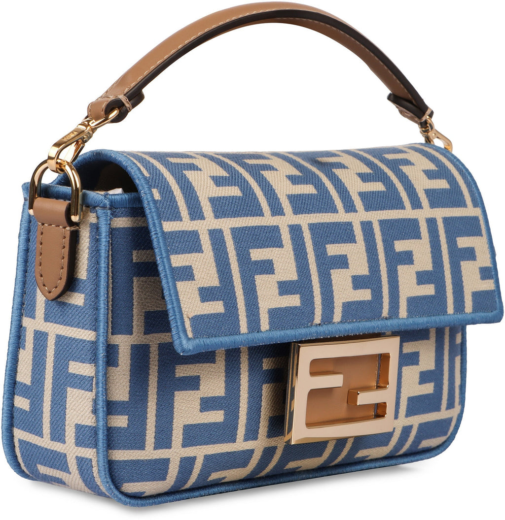 FENDI Chic Mini Baguette Handbag - Stylish Canvas Design