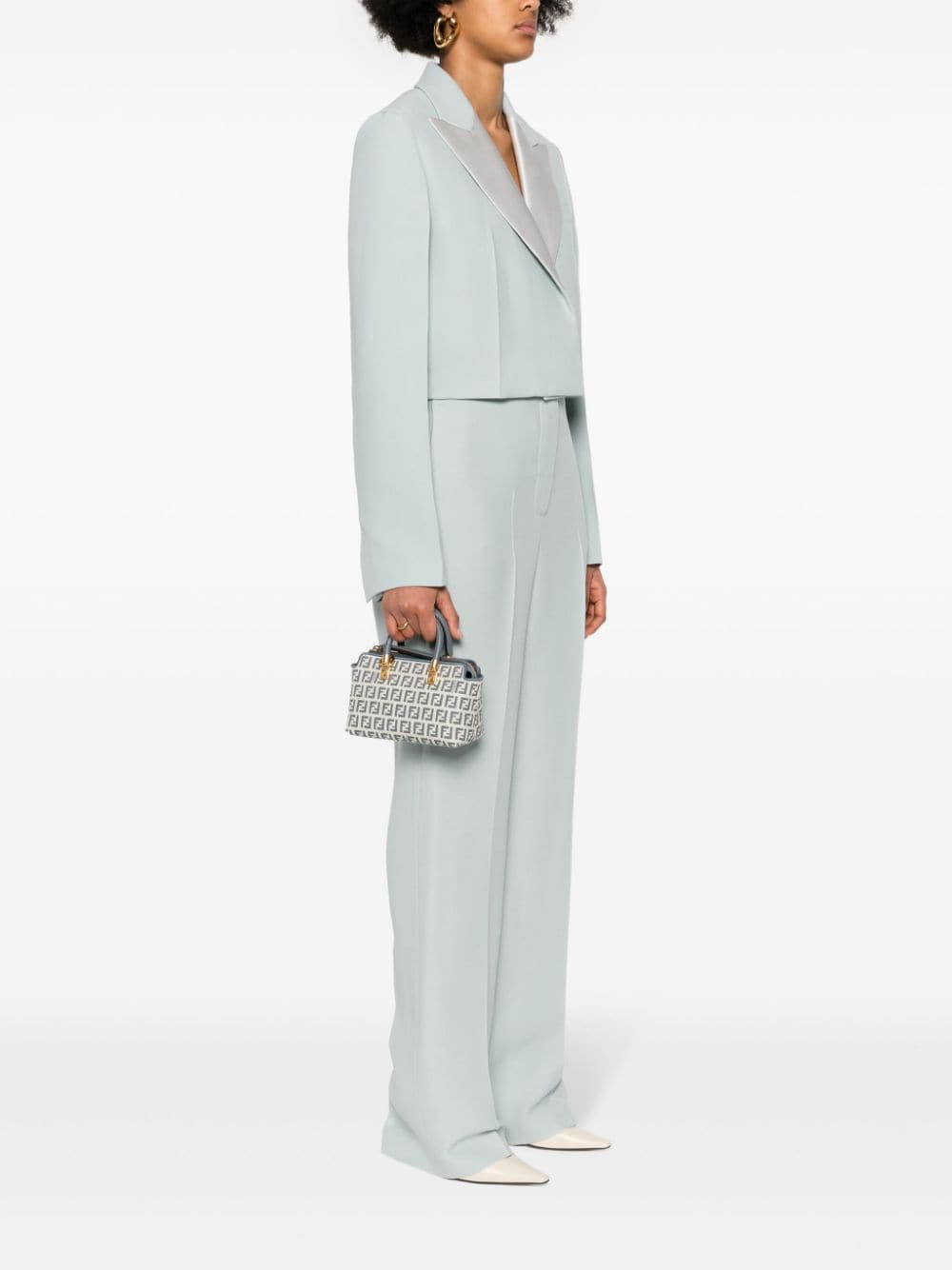 FENDI Mini King Crossbody in Natural Denim - Women's Spring/Summer Collection