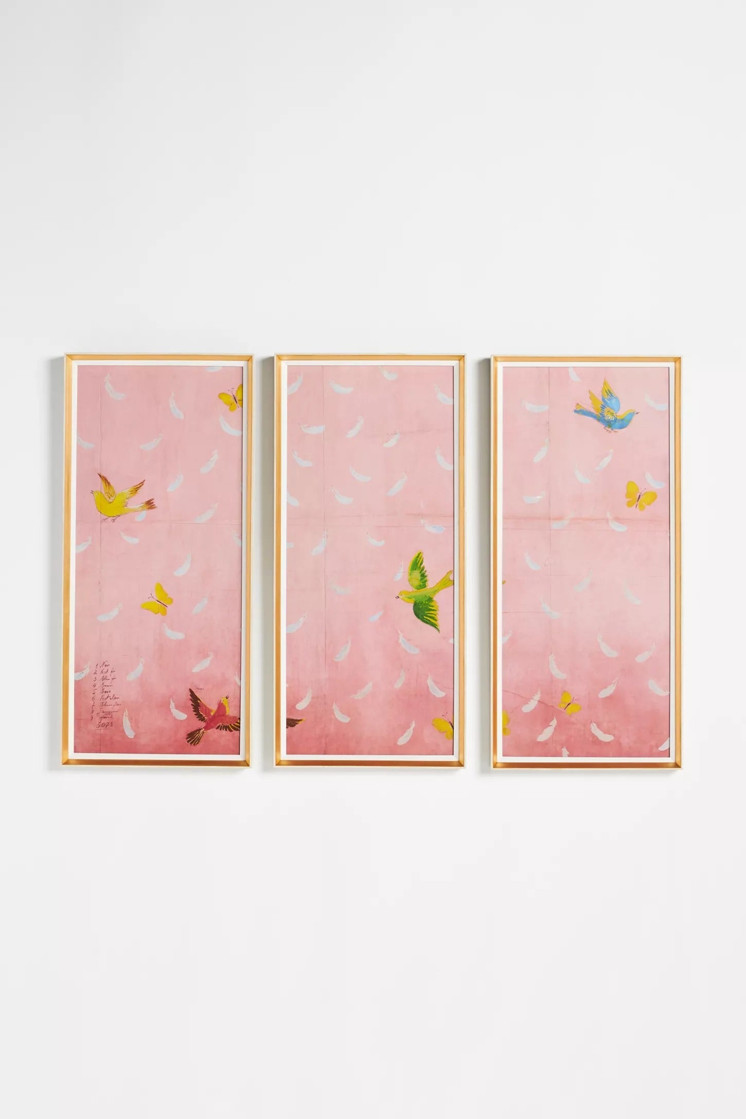 Feathers Triptych Wall Art