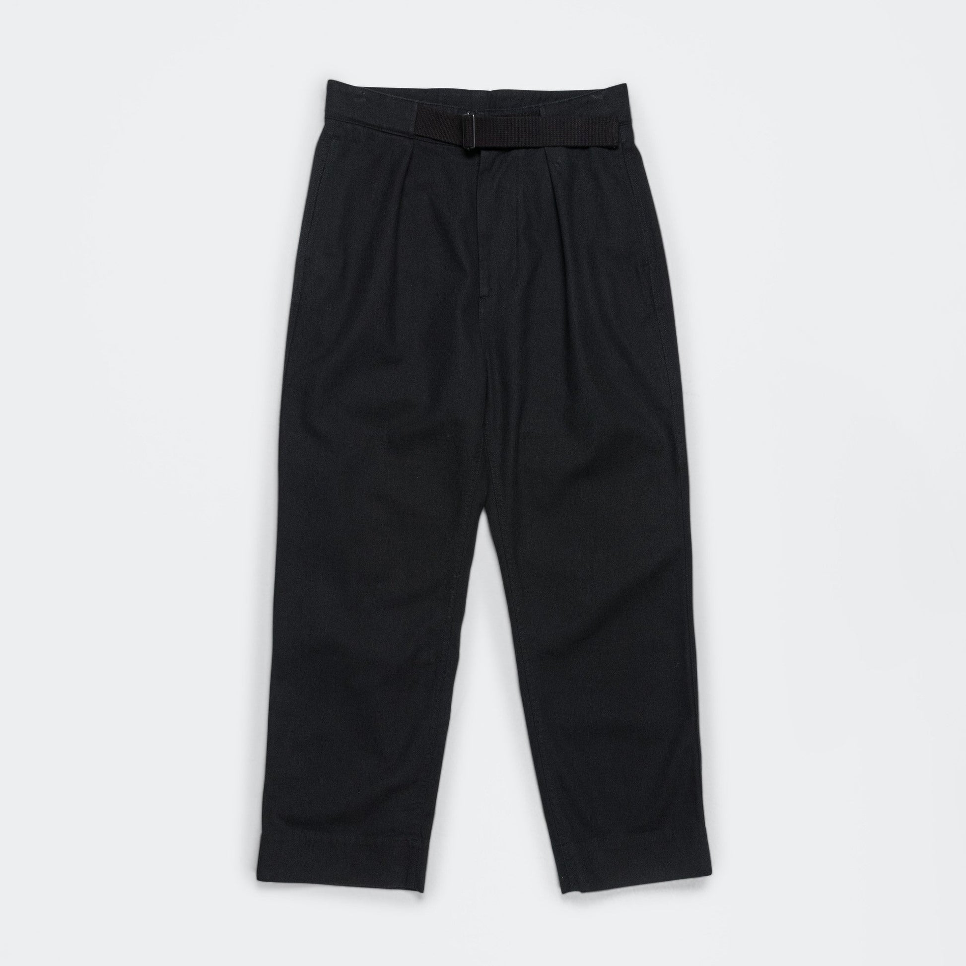 Slide Adjuster Trouser - Cotton Wool Drill Black