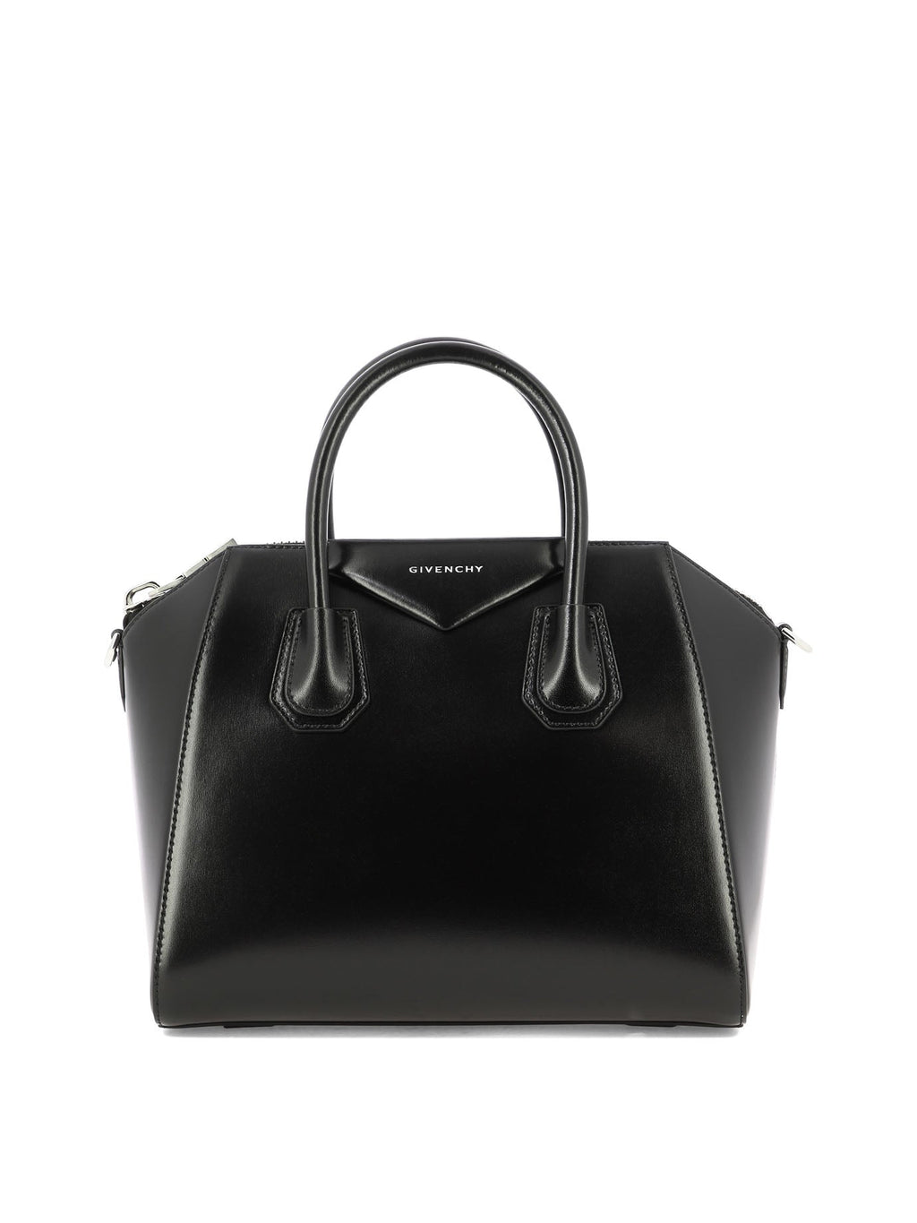 GIVENCHY 'Antigona Small' Elegant Black Leather Mini Handbag with Adjustable Strap