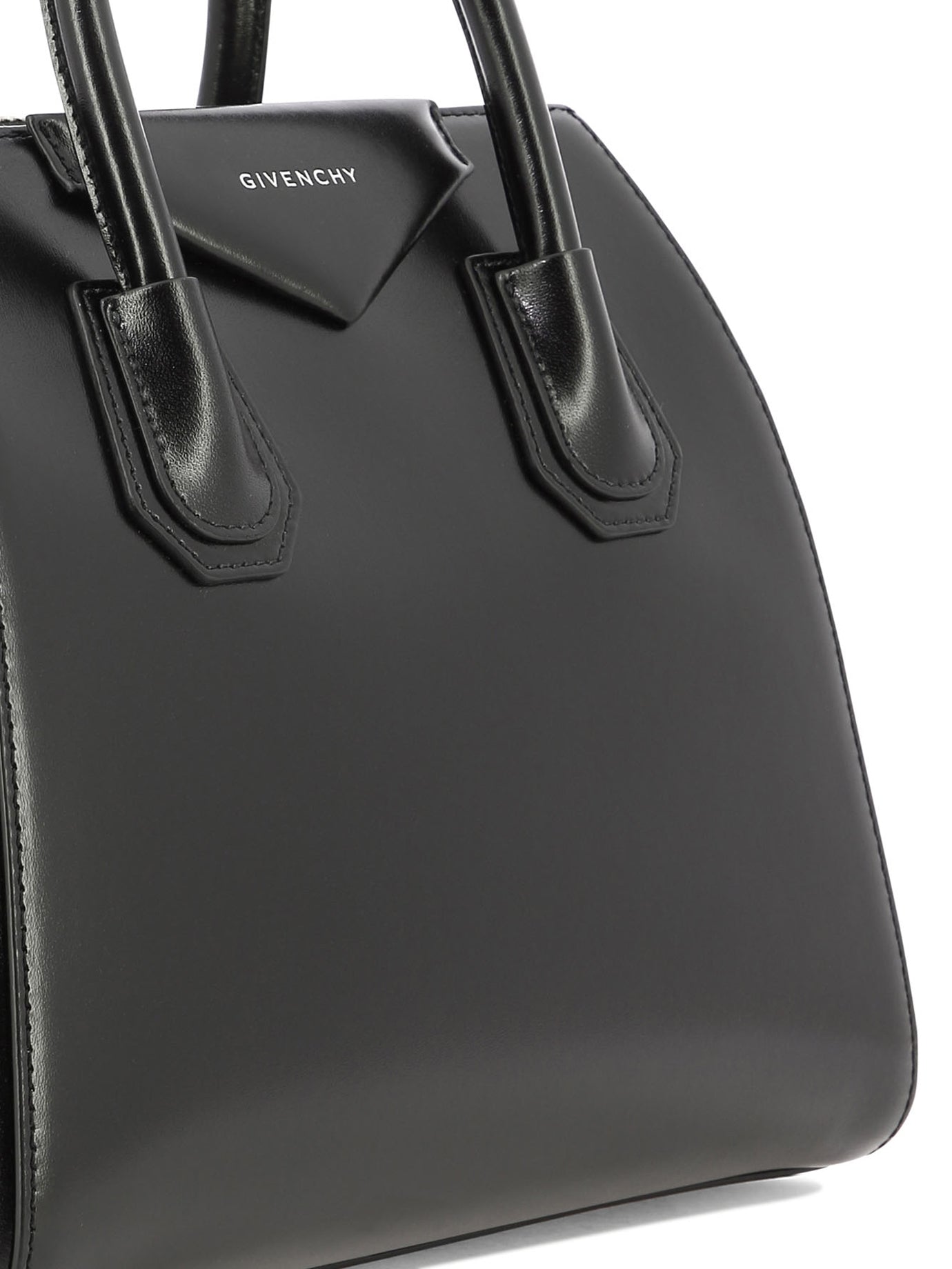 GIVENCHY 'Antigona Small' Elegant Black Leather Mini Handbag with Adjustable Strap