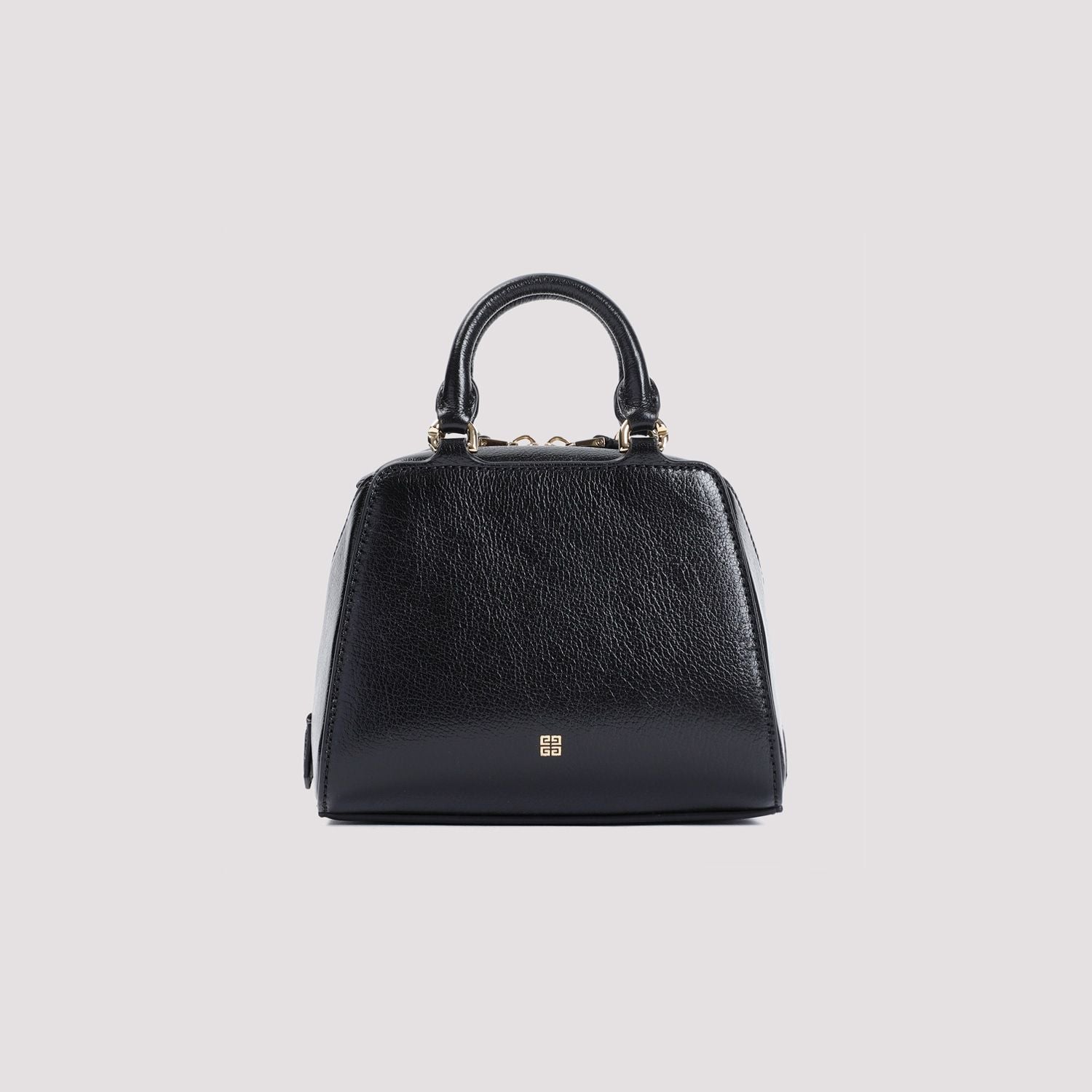 GIVENCHY Elegant Mini Top Handle Handbag in Black Buffalo Leather (6.5'x5.1'x3.9')