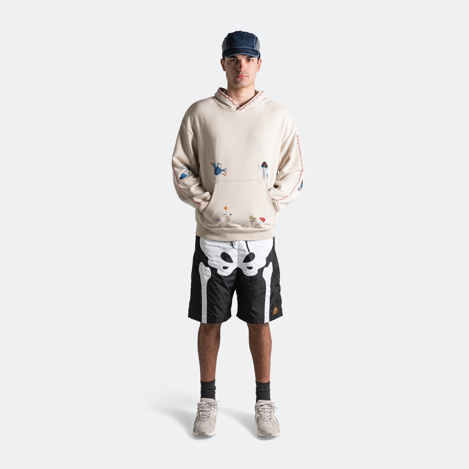 Nylon BONE Swim Trunks - Black