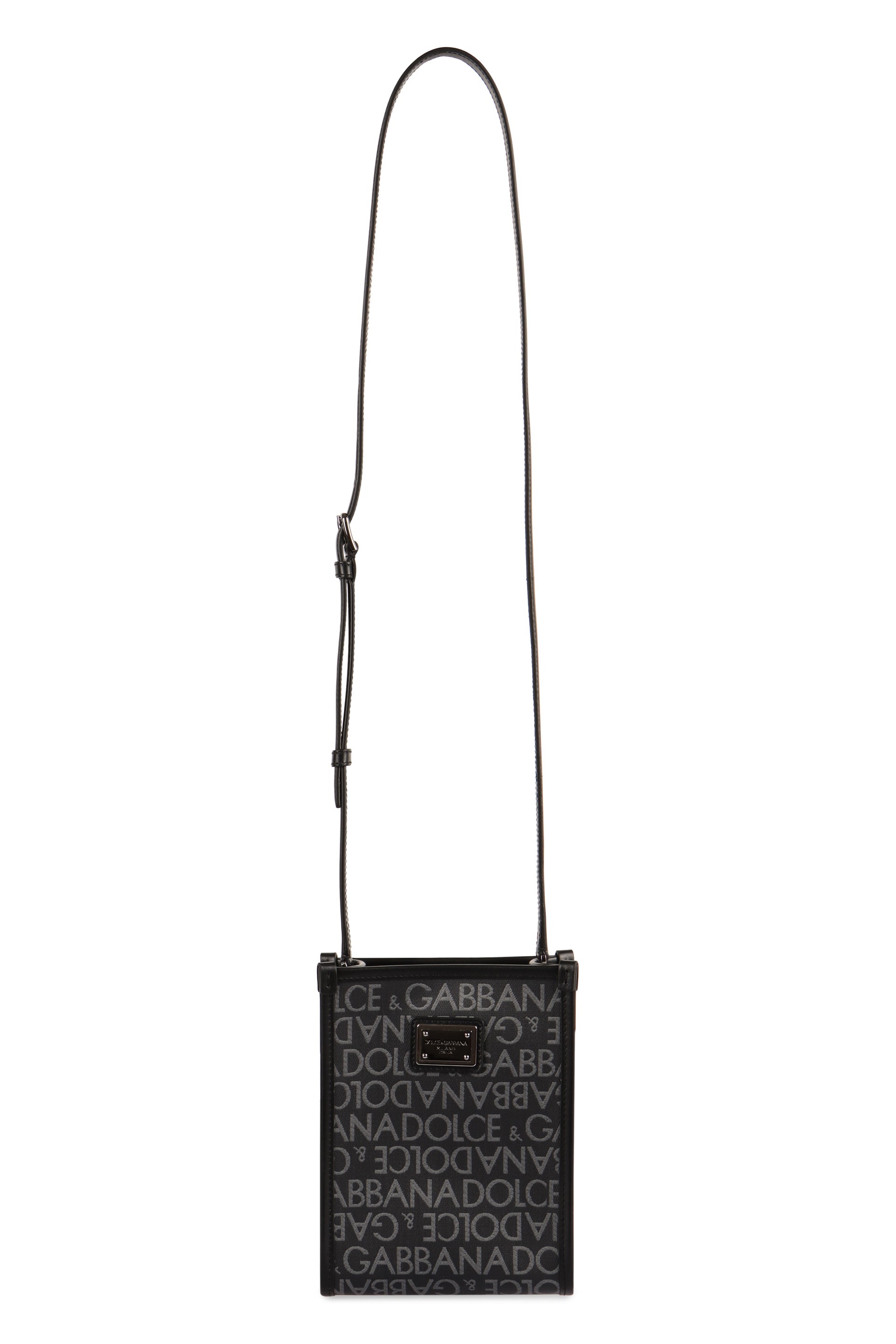 DOLCE & GABBANA Urban Mini Messenger Handbag with Enhanced Logo Design - 15x19.5x5 cm