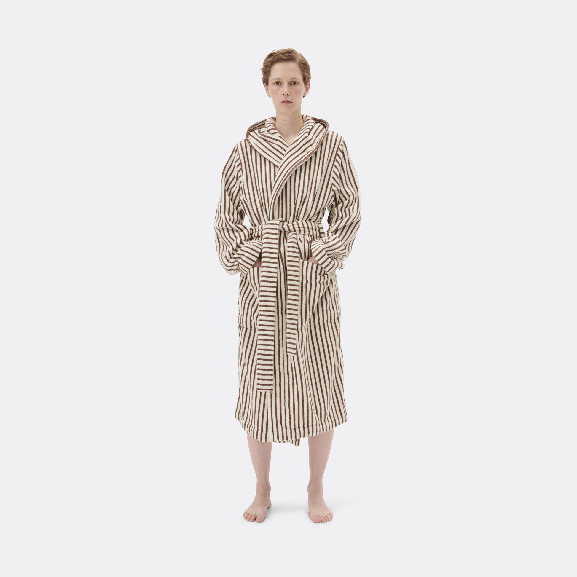 Hooded Bathrobe - Kodiak Stripes