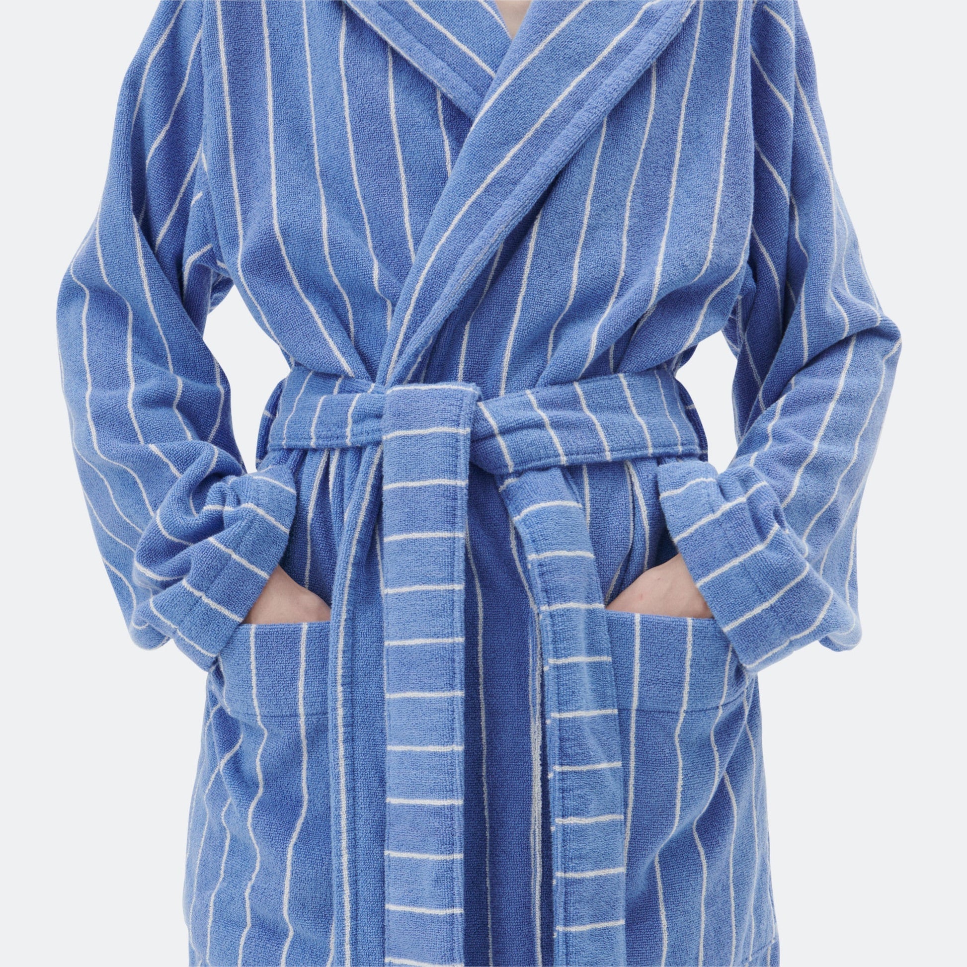 Hooded Bathrobe - Striped Marseille