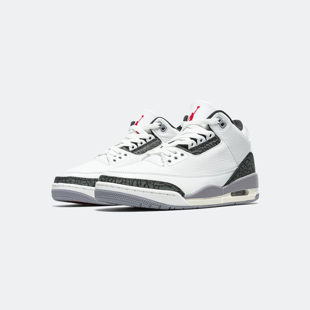 Air Jordan 3 Retro - Summit White/Fire Red-Cement Grey