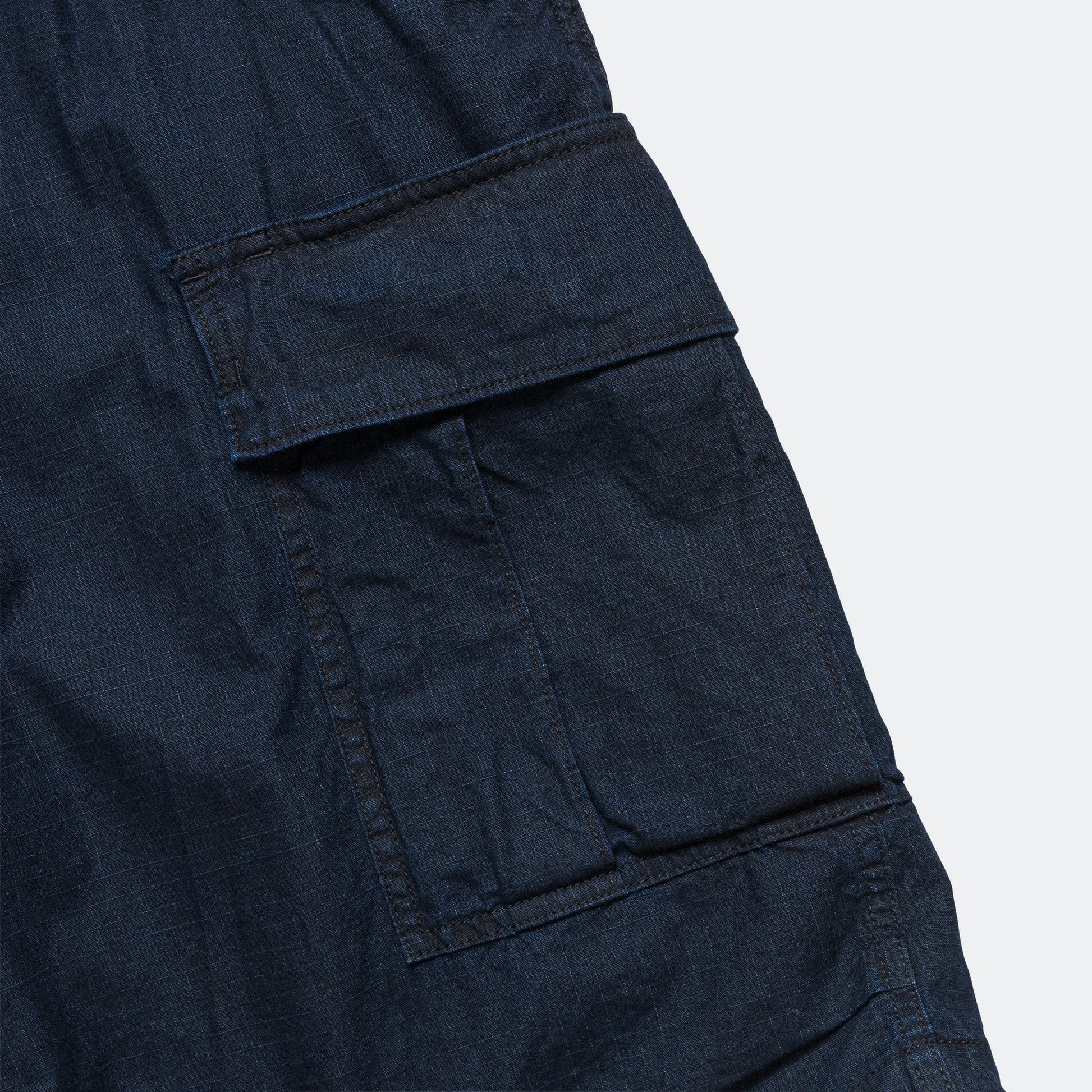 MIL 6 Pocket Indigo Ripstop Shorts - Sumi