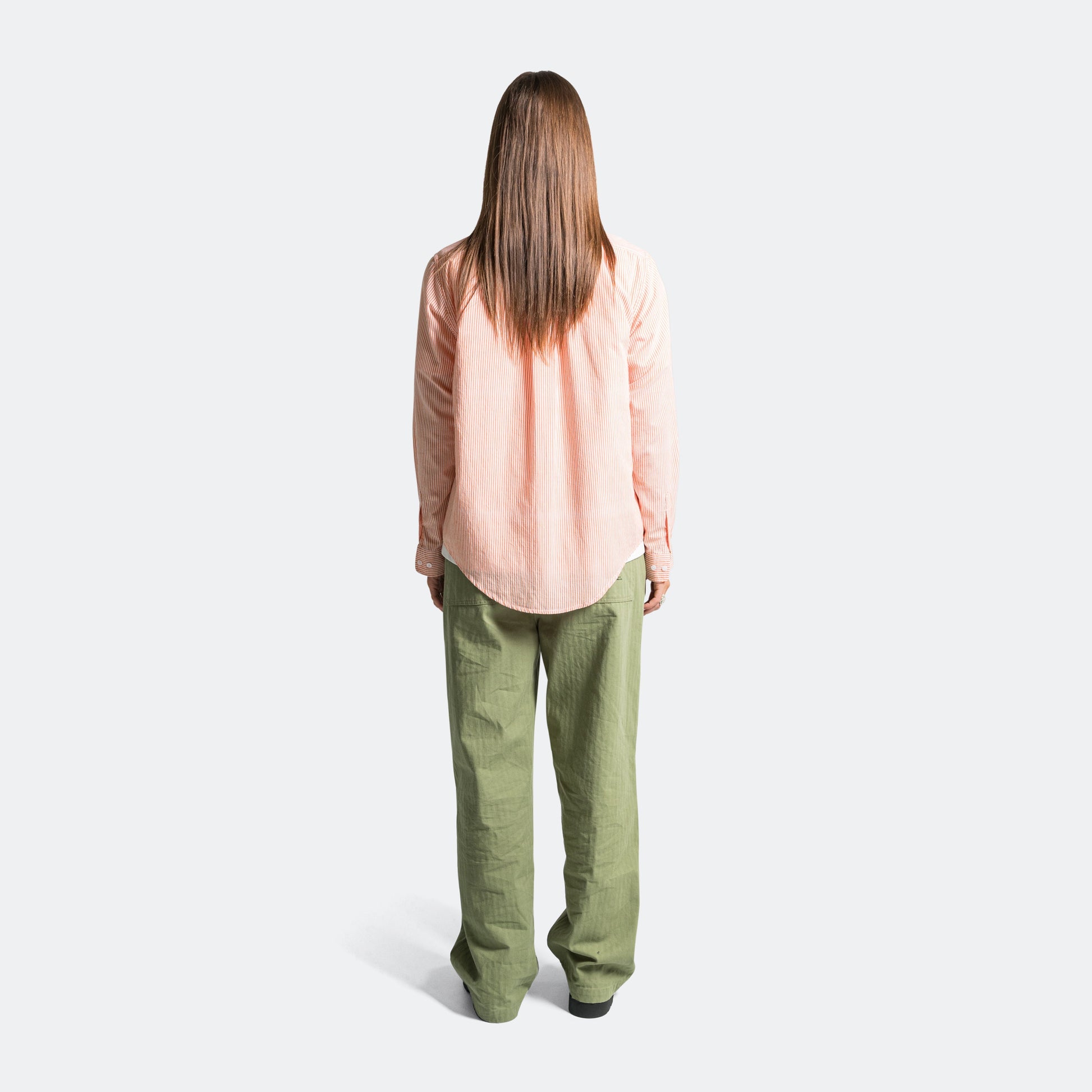Pinstripe Oxford Shirt - Orange