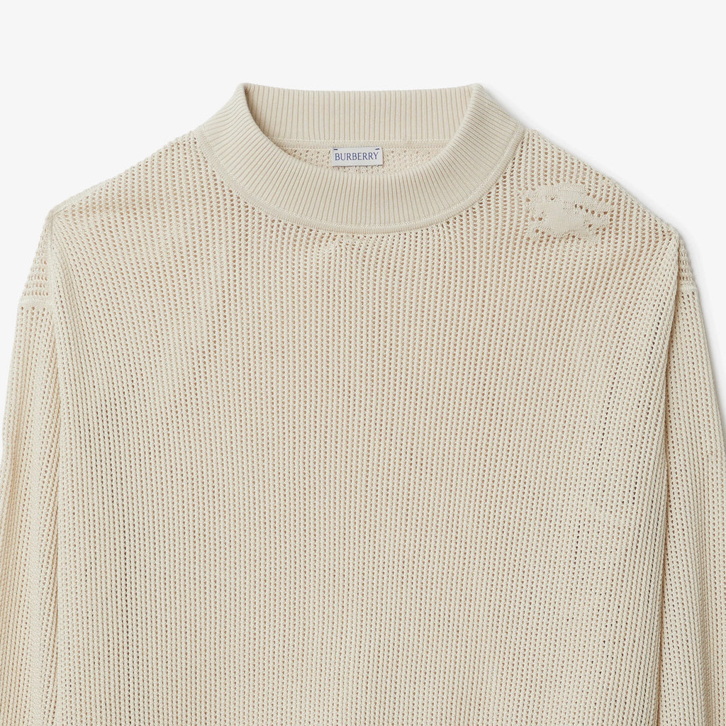 Cotton Mesh Sweater