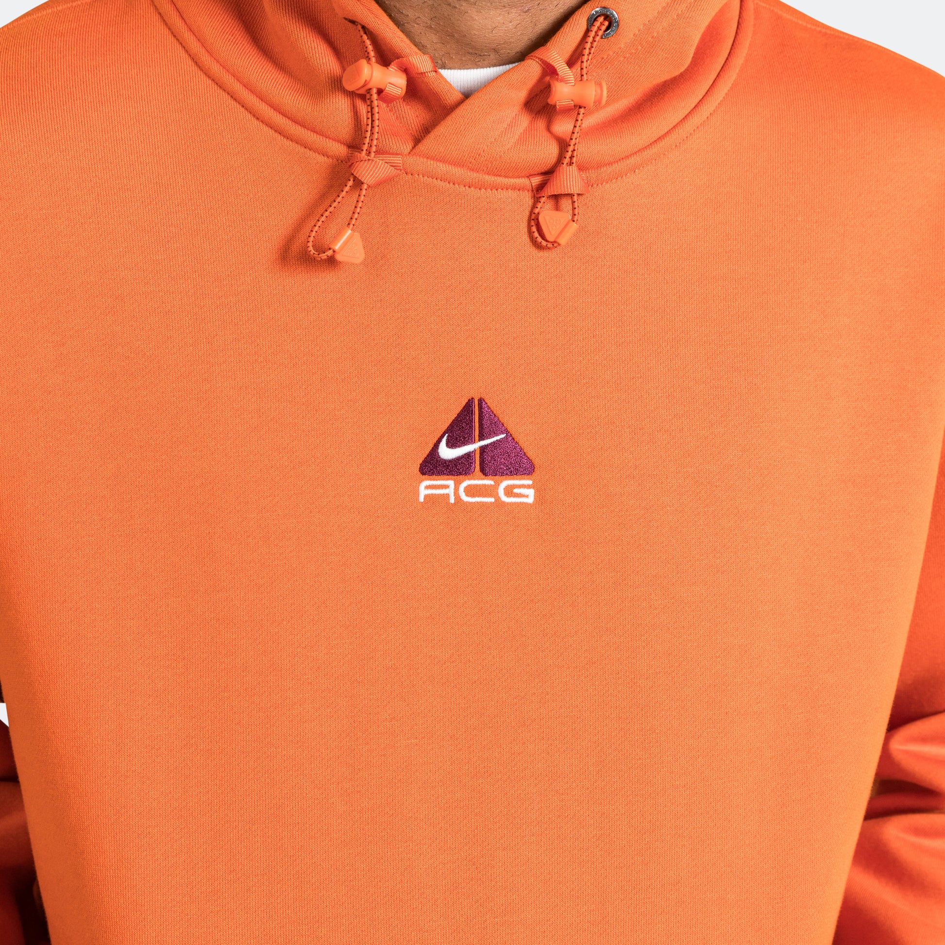 Therma-FIT Tuff Fleece Pullover Hoodie - Campfire Orange/Summit White