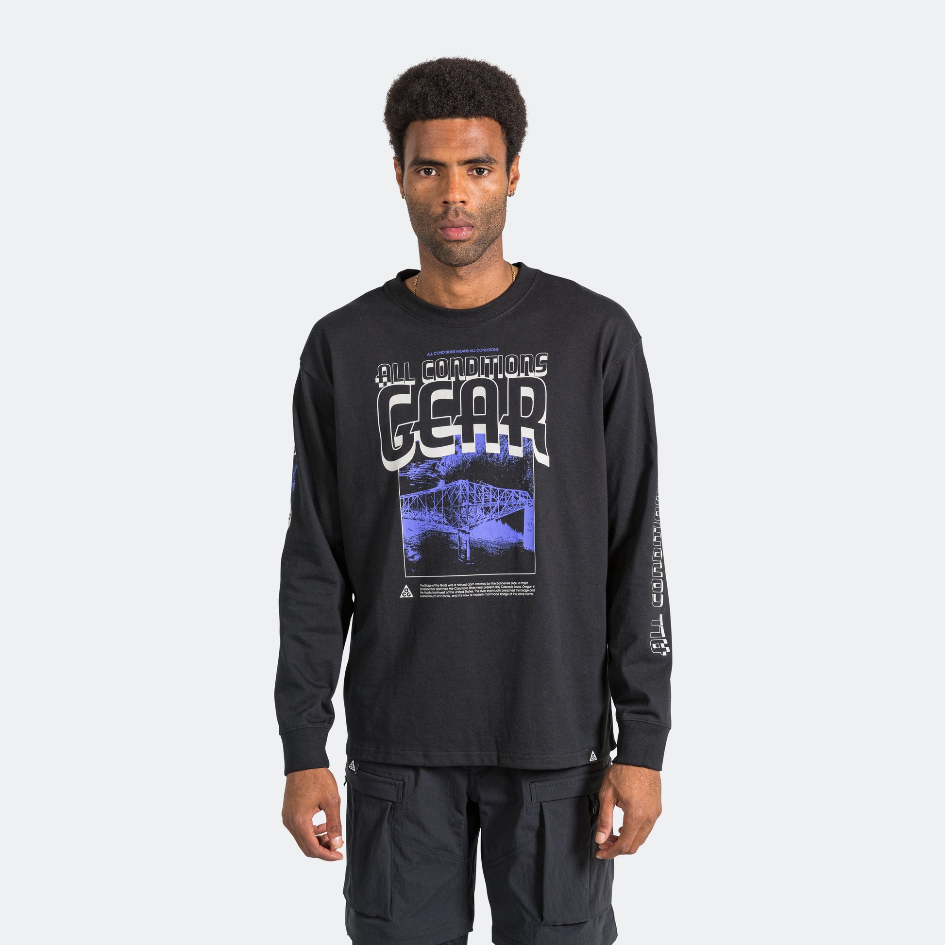 NRG Dri-FIT Tee LS TRLL BRDG - Black
