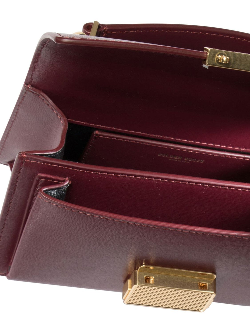 GOLDEN GOOSE Maroon Venezia Small Leather Handbag for Women Fall/Winter 2024