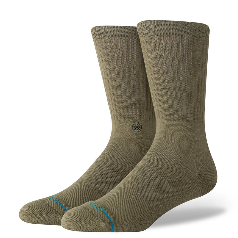 Icon Crew Socks - Olive