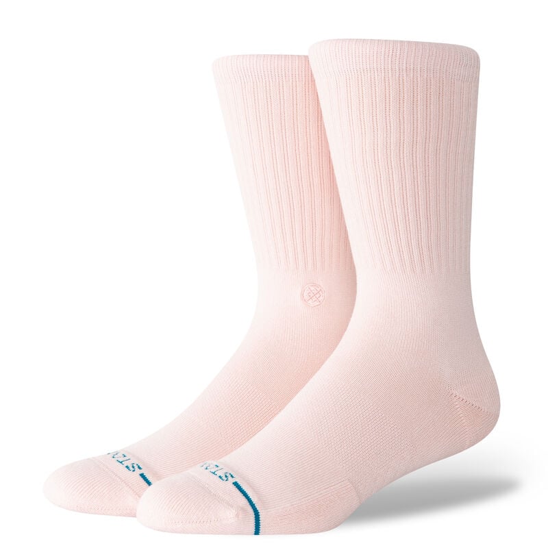 Icon Crew Socks - Light Pink