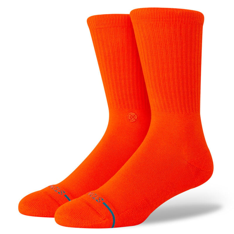 Icon Crew Socks - Flame Orange