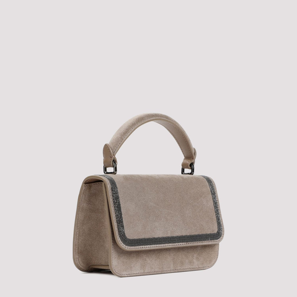 BRUNELLO CUCINELLI Contemporary Suede Handbag for Women - Elegant and Refined