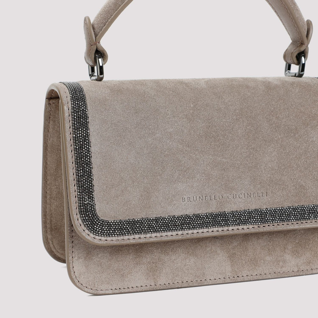 BRUNELLO CUCINELLI Contemporary Suede Handbag for Women - Elegant and Refined