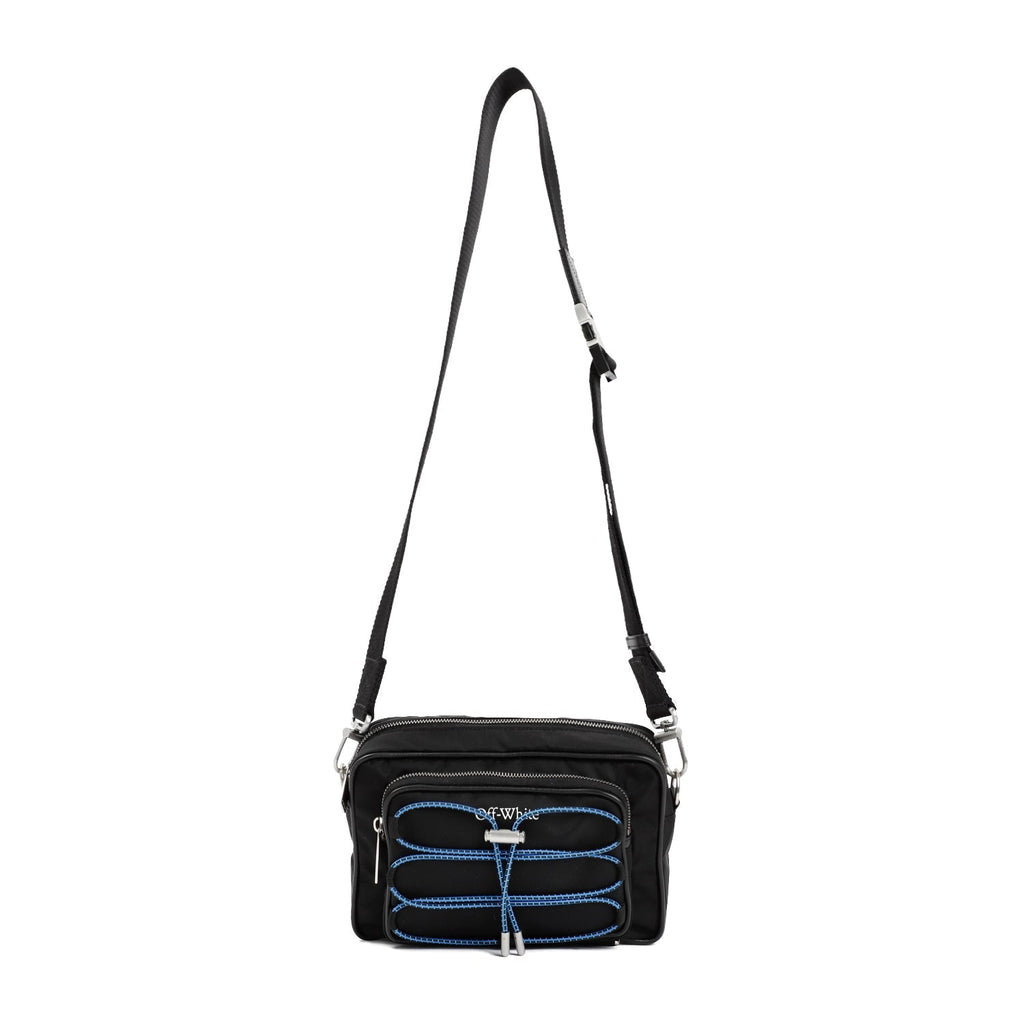 OFF-WHITE Men's Black Nylon Messenger Handbag for FW24 Season