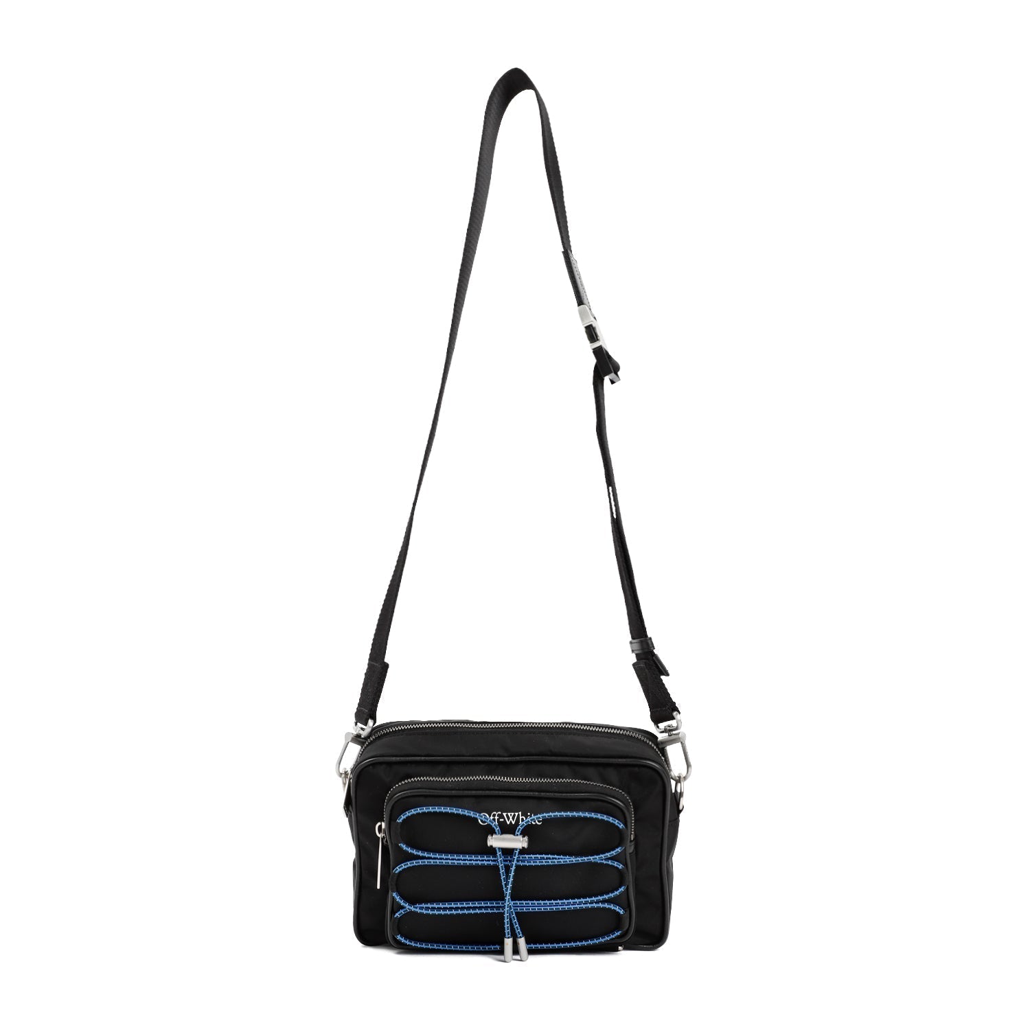 OFF-WHITE Men's Black Nylon Messenger Handbag for FW24 Season