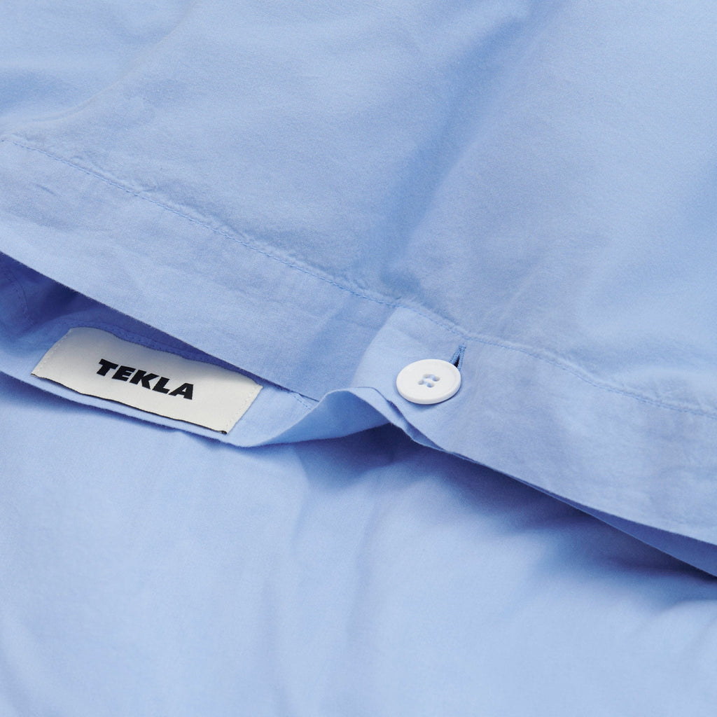 Percale Duvet Cover - Island Blue