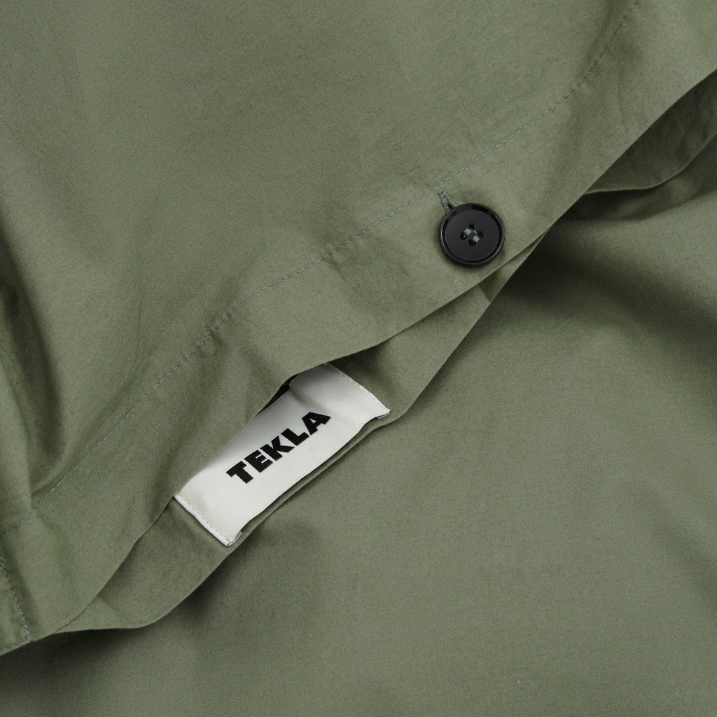 Percale Duvet Cover - Olive Green