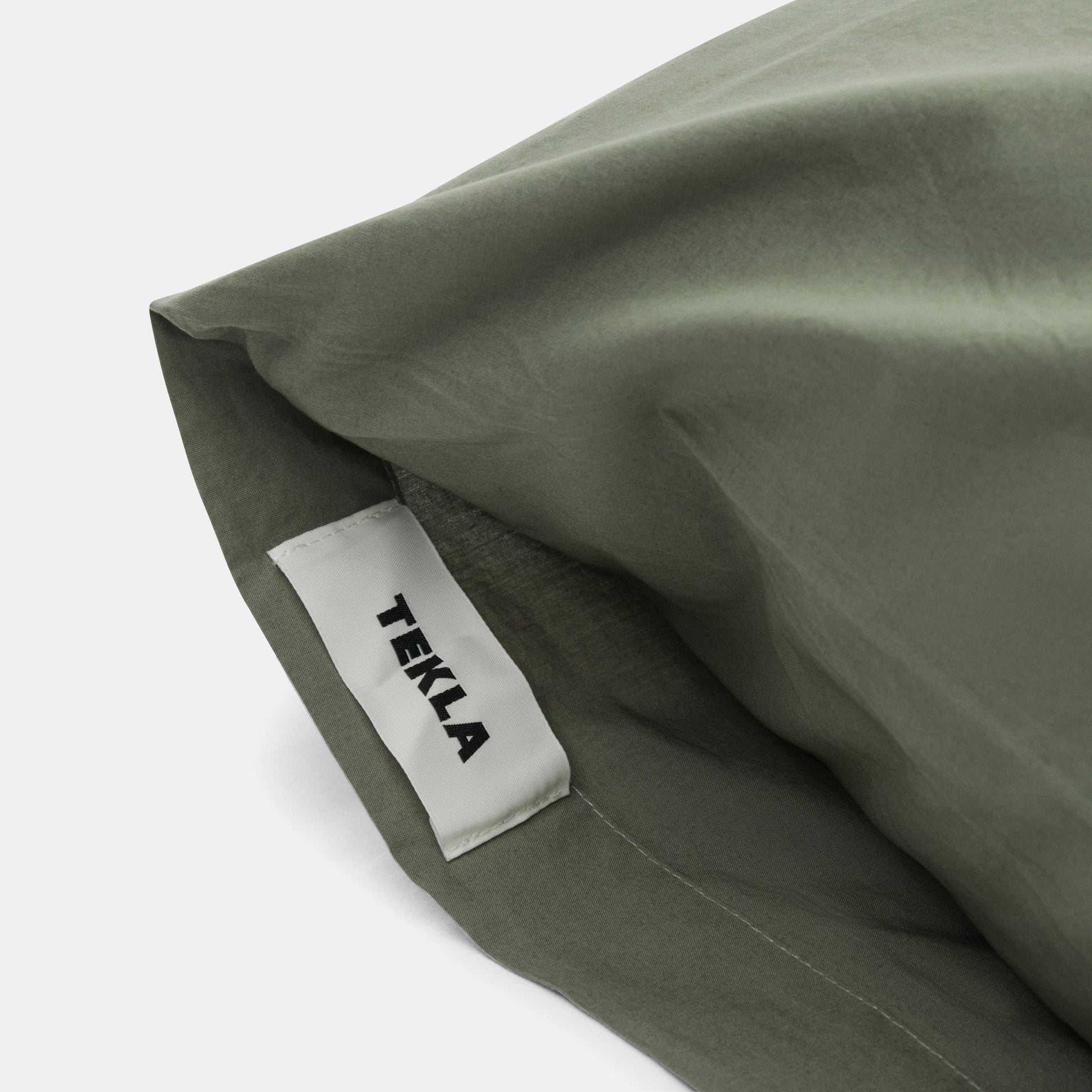 Percale Pillow Case - Olive Green
