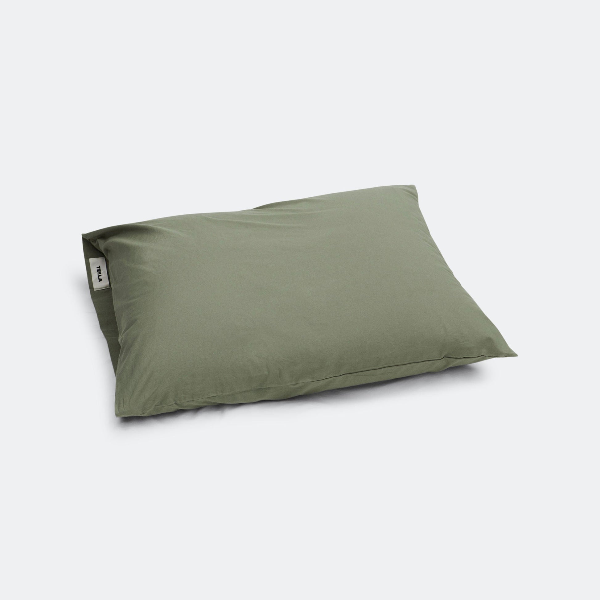 Percale Pillow Case - Olive Green