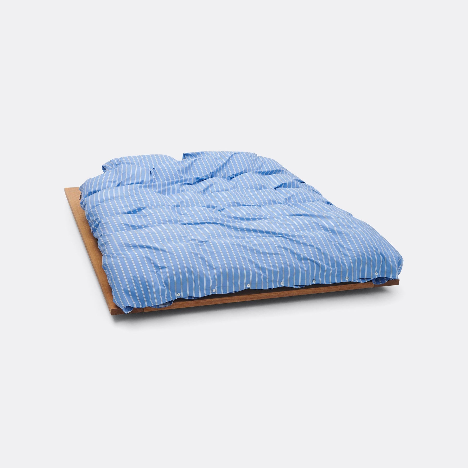Percale Duvet Cover - Island Blue Stripes