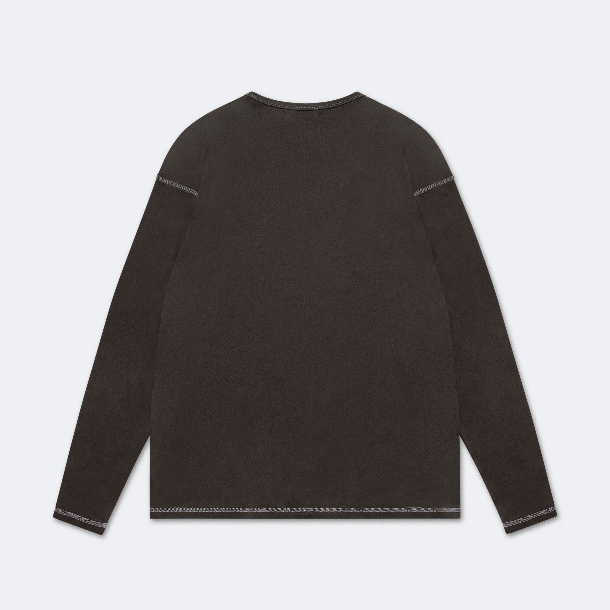 Heavy Rib Knit Long Sleeve Tee - Mole