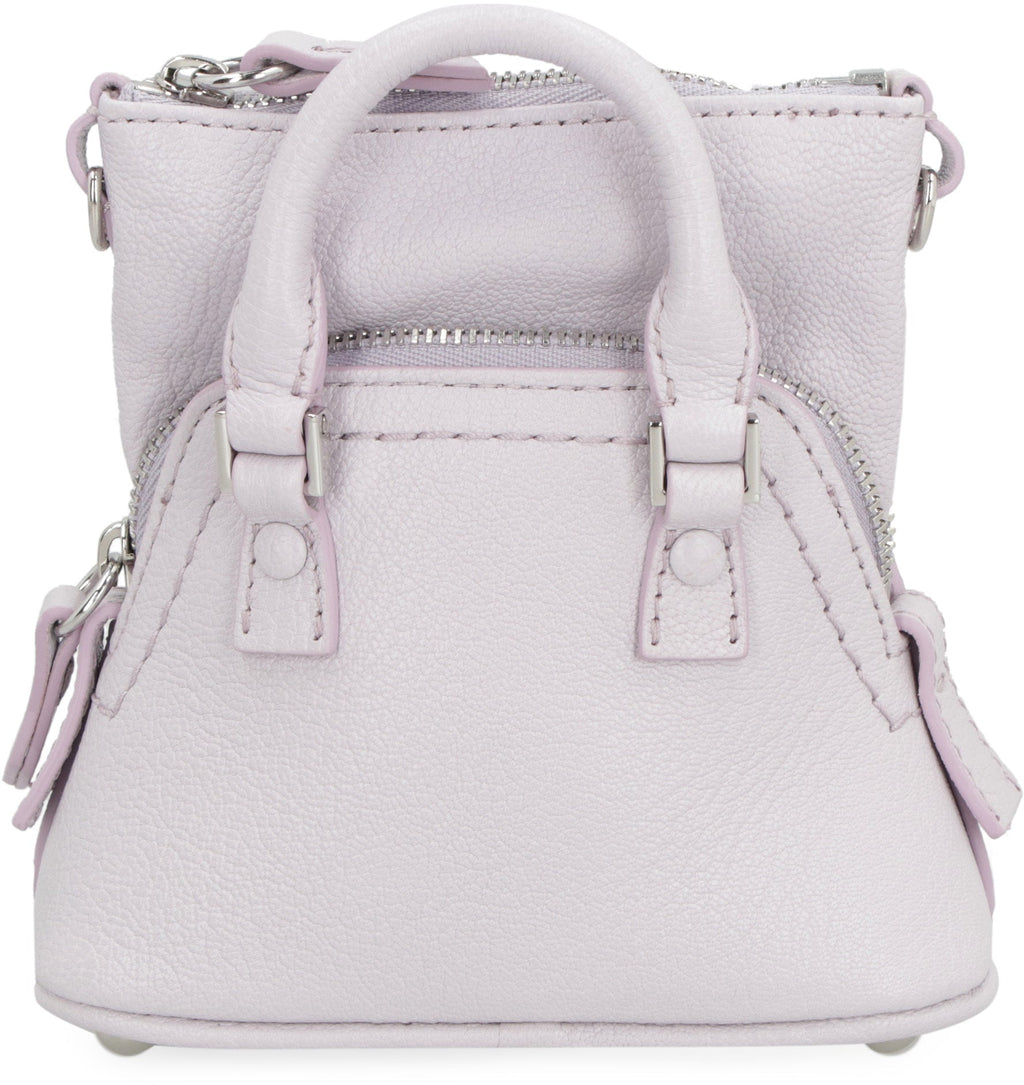 MAISON MARGIELA Luxurious Lilac Leather Crossbody Handbag for the Fashion-Forward Man