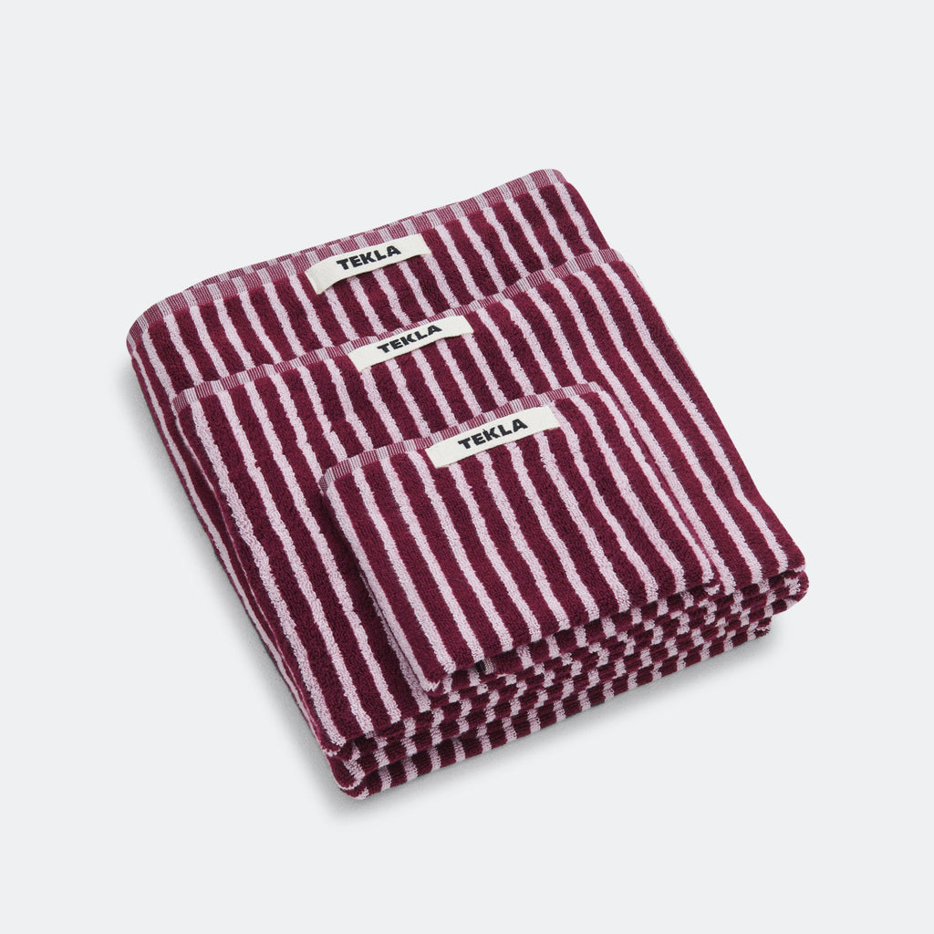 Terry Towel - Red & Rose