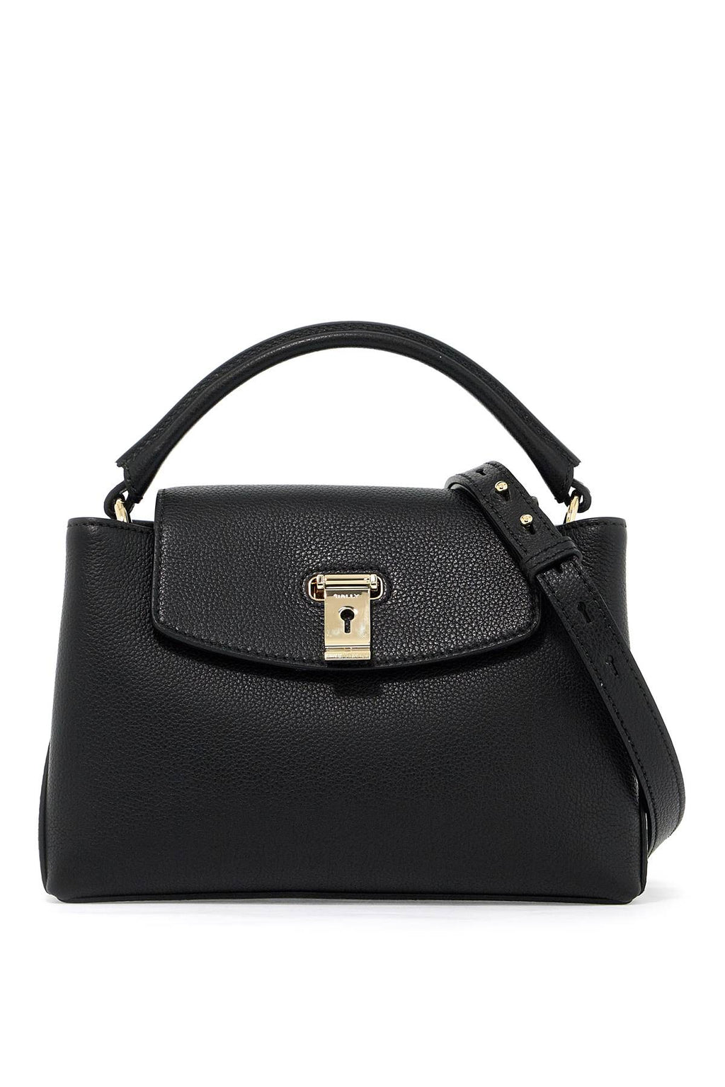 BALLY Elegant Hammered Leather Mini Handbag with Versatile Straps