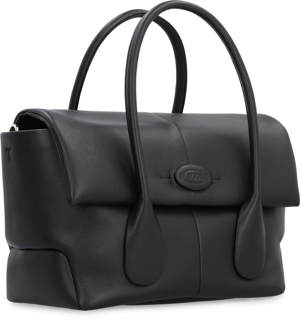 TOD'S New Arrival: Elegant Black Leather Reversible Handbag for Women