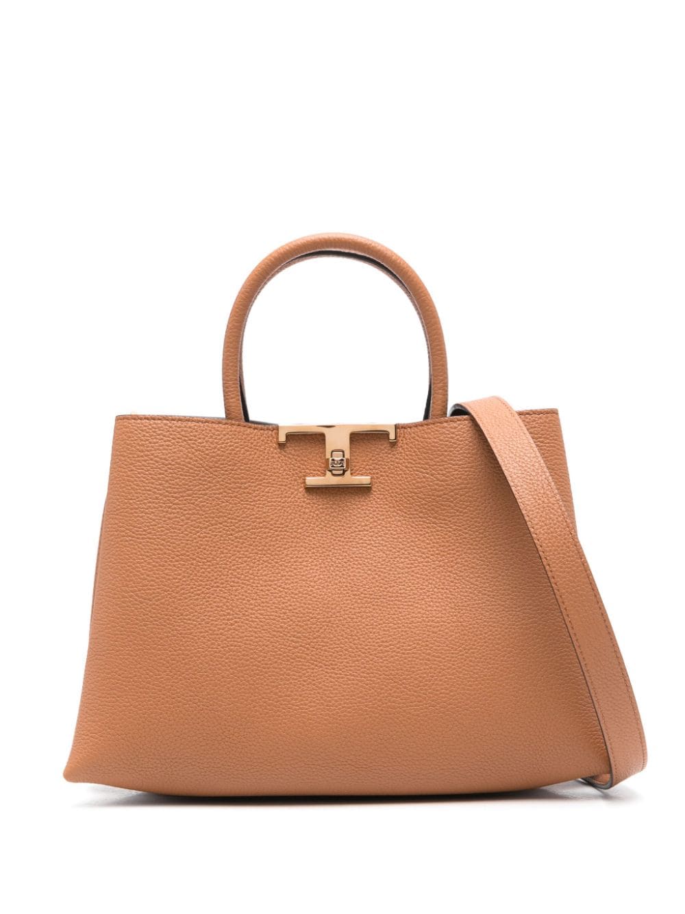 TOD'S Timeless Mini Shopper Handbag in Brown - W:11' H:7.7' D:4.7'