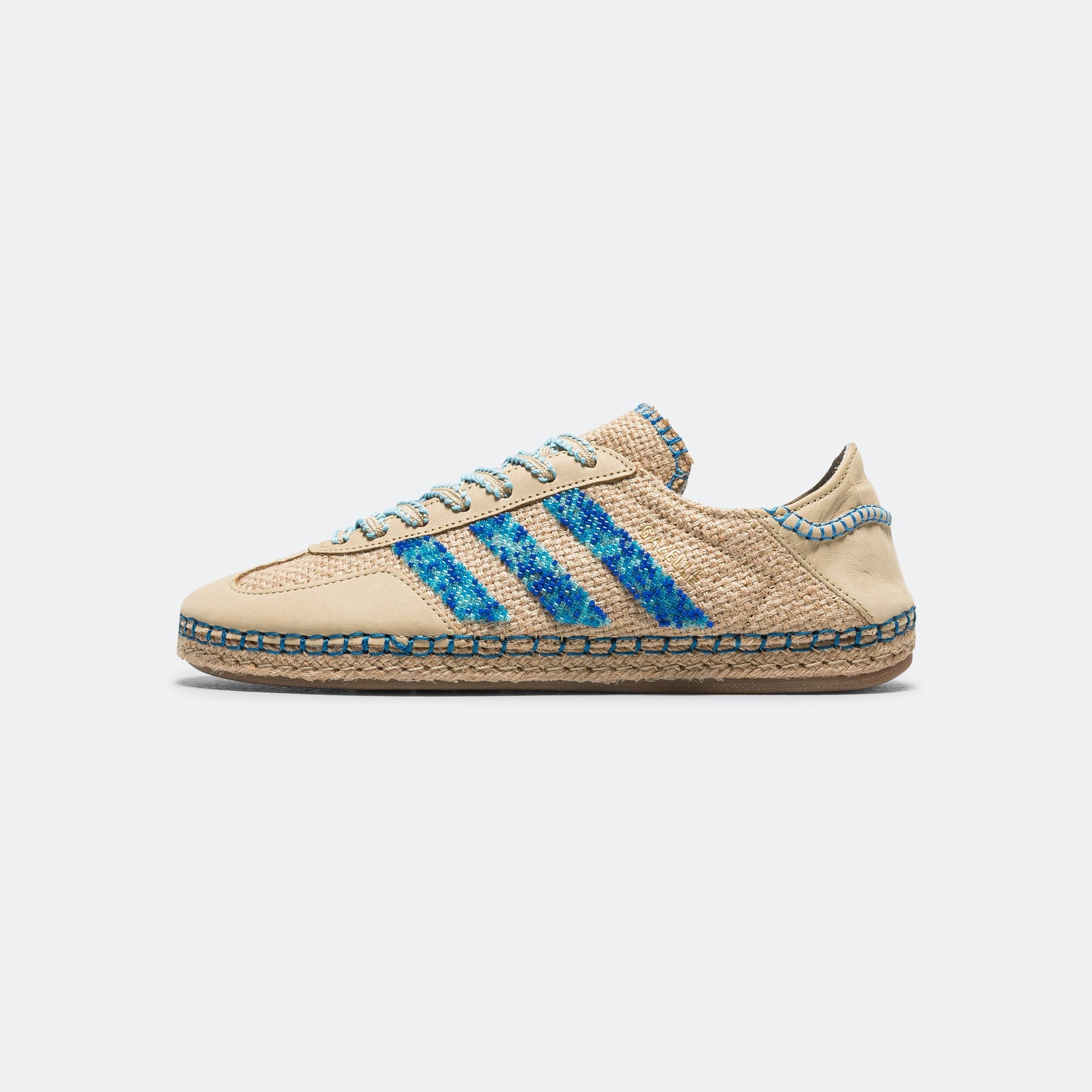 Gazelle by Edison Chen x CLOT - Linen Khaki/Light Blue-Blue