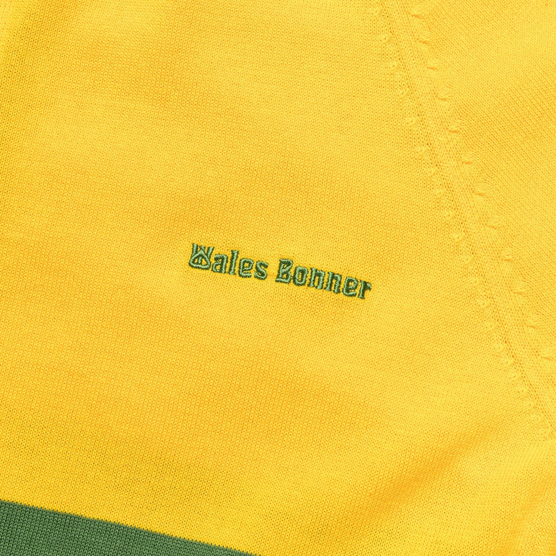 Knit Track Top x Wales Bonner - Bold Gold/Crew Green