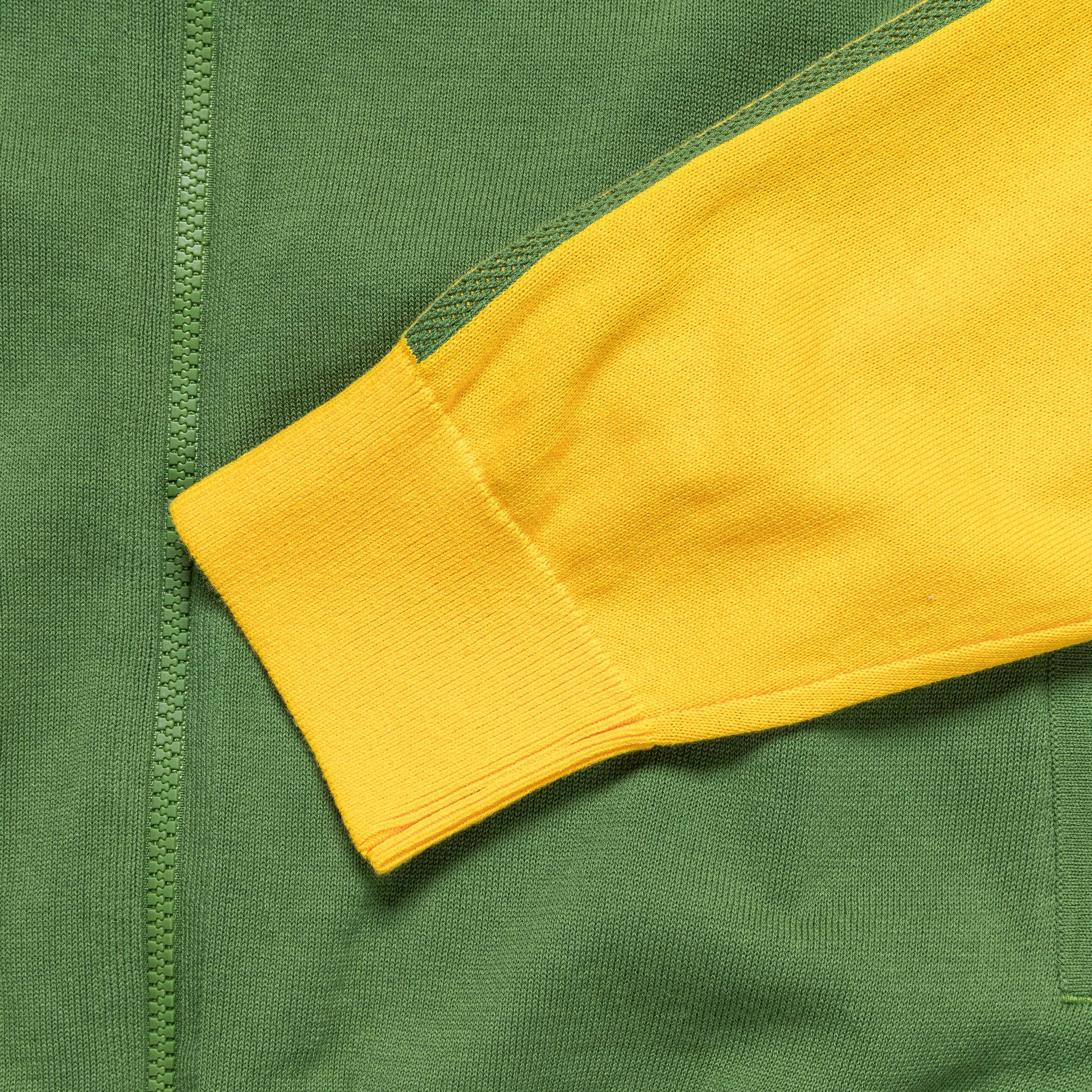 Knit Track Top x Wales Bonner - Bold Gold/Crew Green