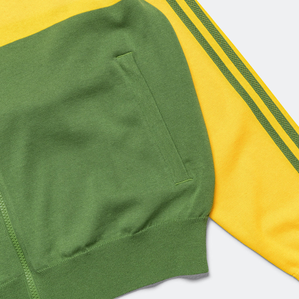 Knit Track Top x Wales Bonner - Bold Gold/Crew Green