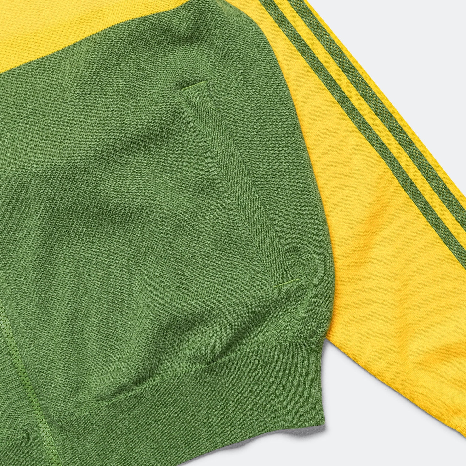 Knit Track Top x Wales Bonner - Bold Gold/Crew Green