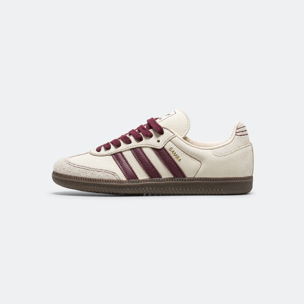 Womens Samba OG - Wonder White/Maroon-Putty Grey