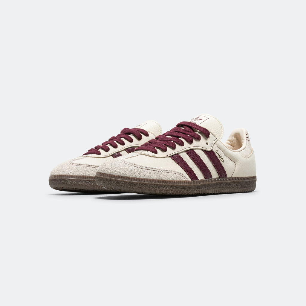 Womens Samba OG - Wonder White/Maroon-Putty Grey