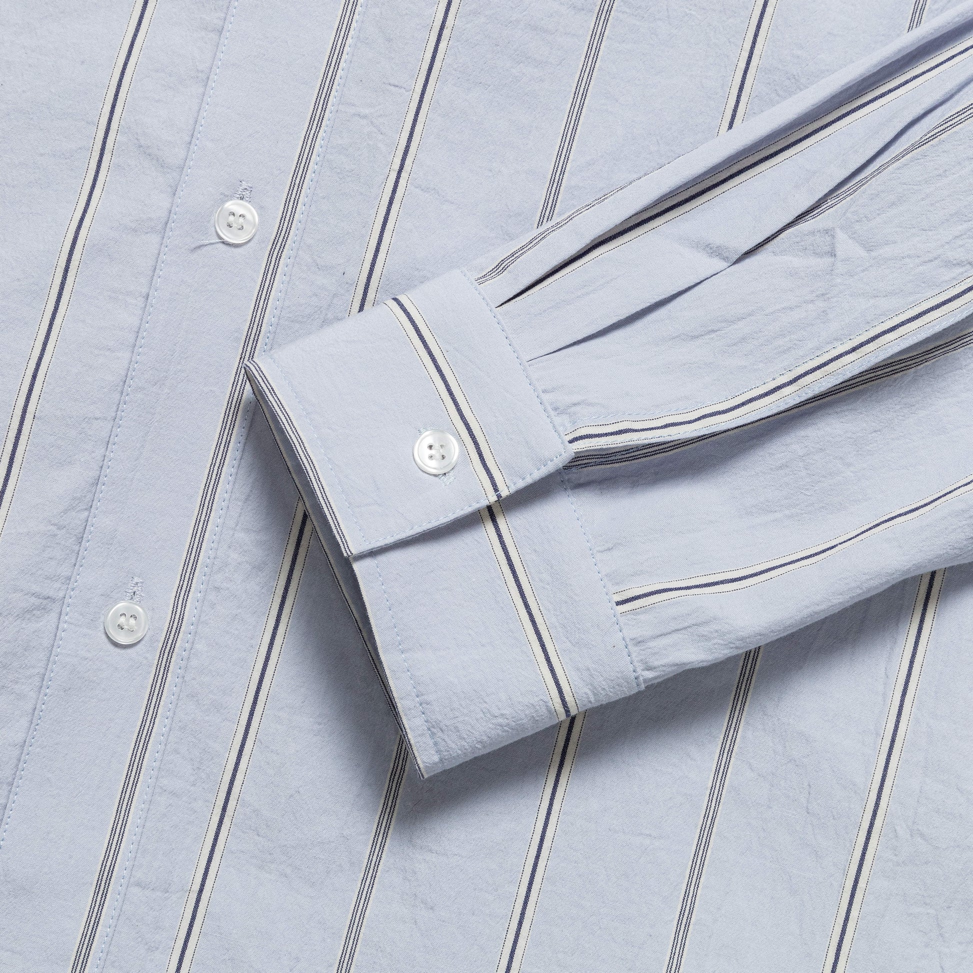 Jarra Striped Poplin Button-Down Shirt - Light Blue