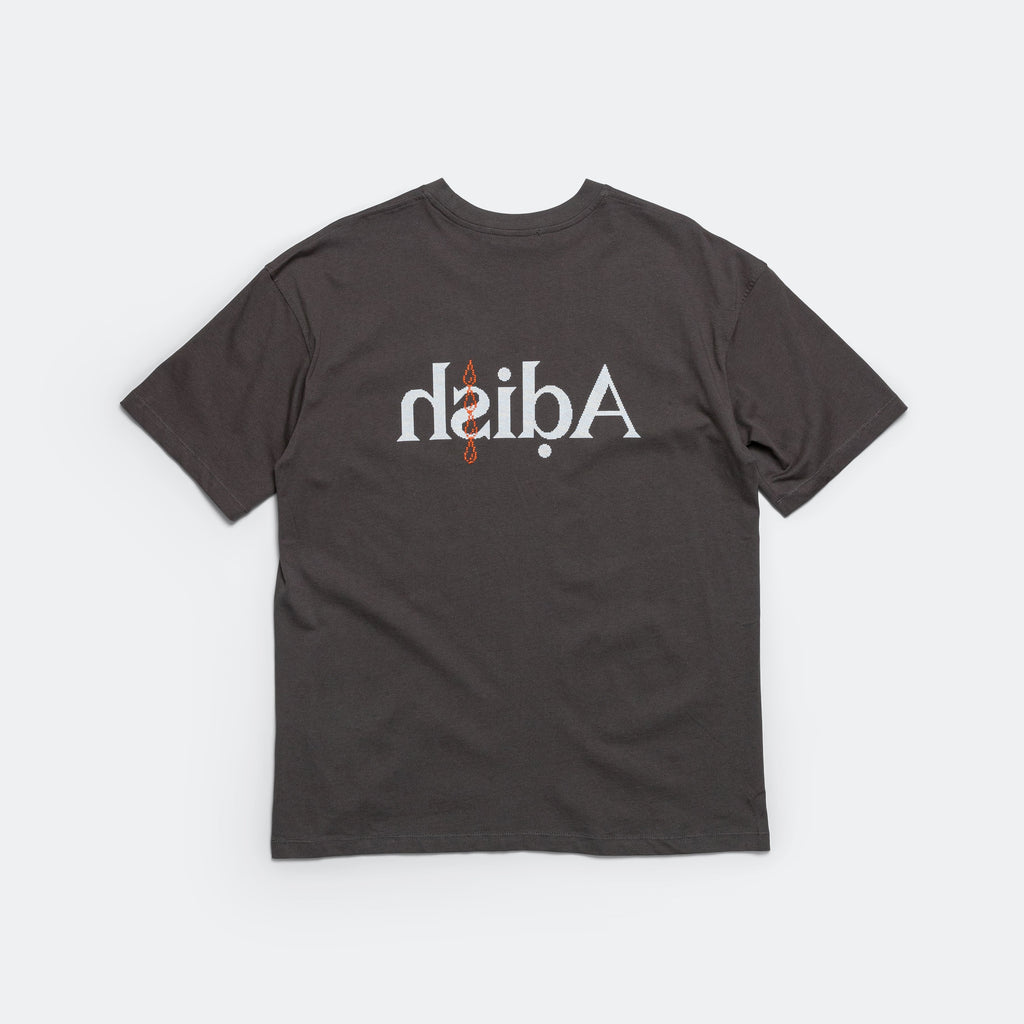 Short Sleeve Qatarat Logo T-Shirt - Dark Grey