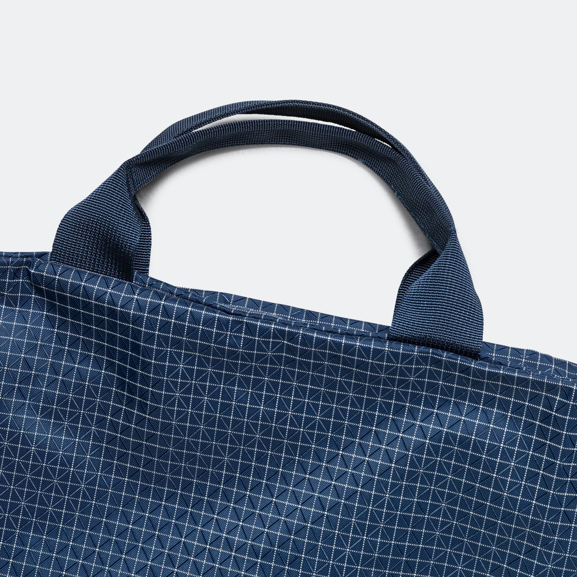 Zip Tote - Navy Grid