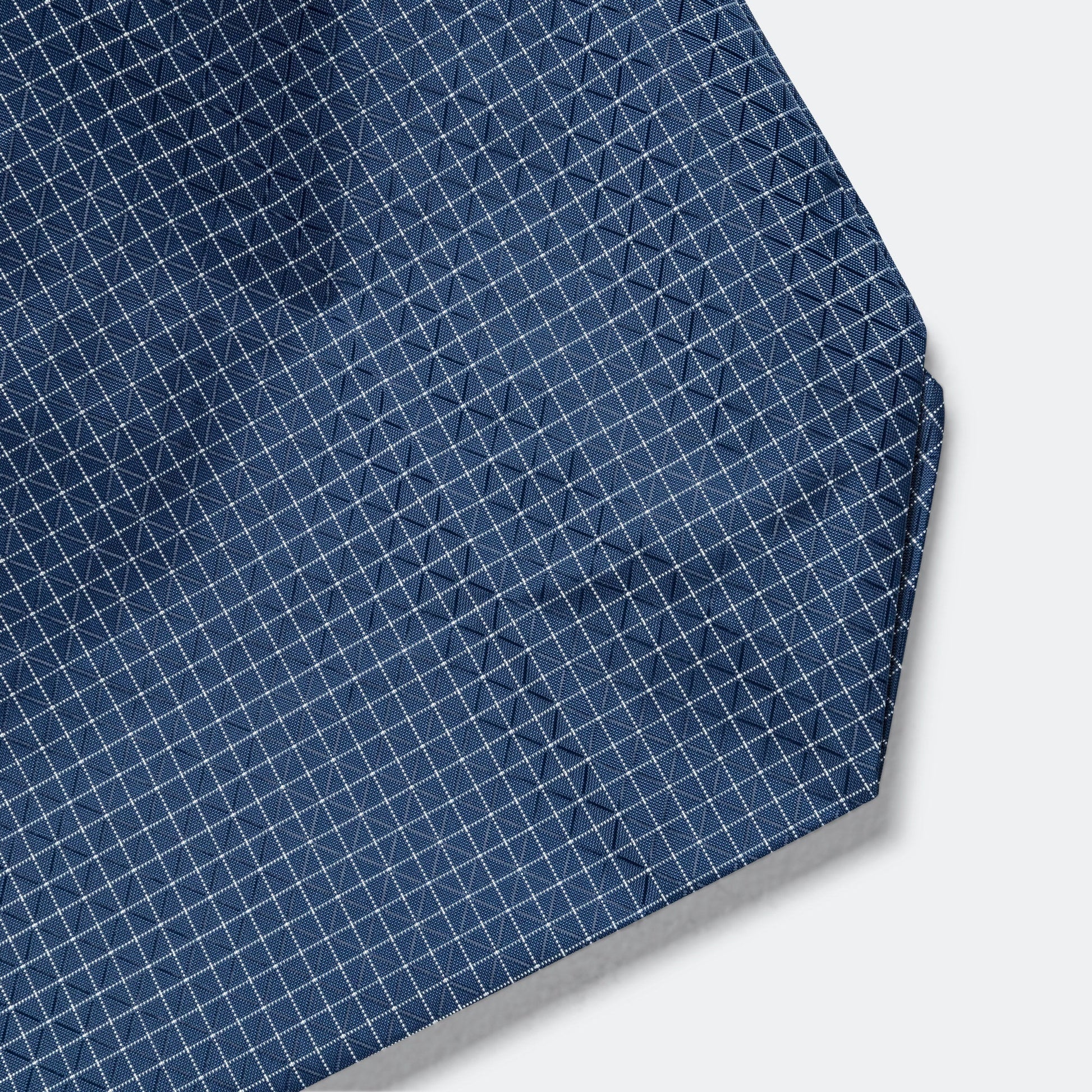 Zip Tote - Navy Grid