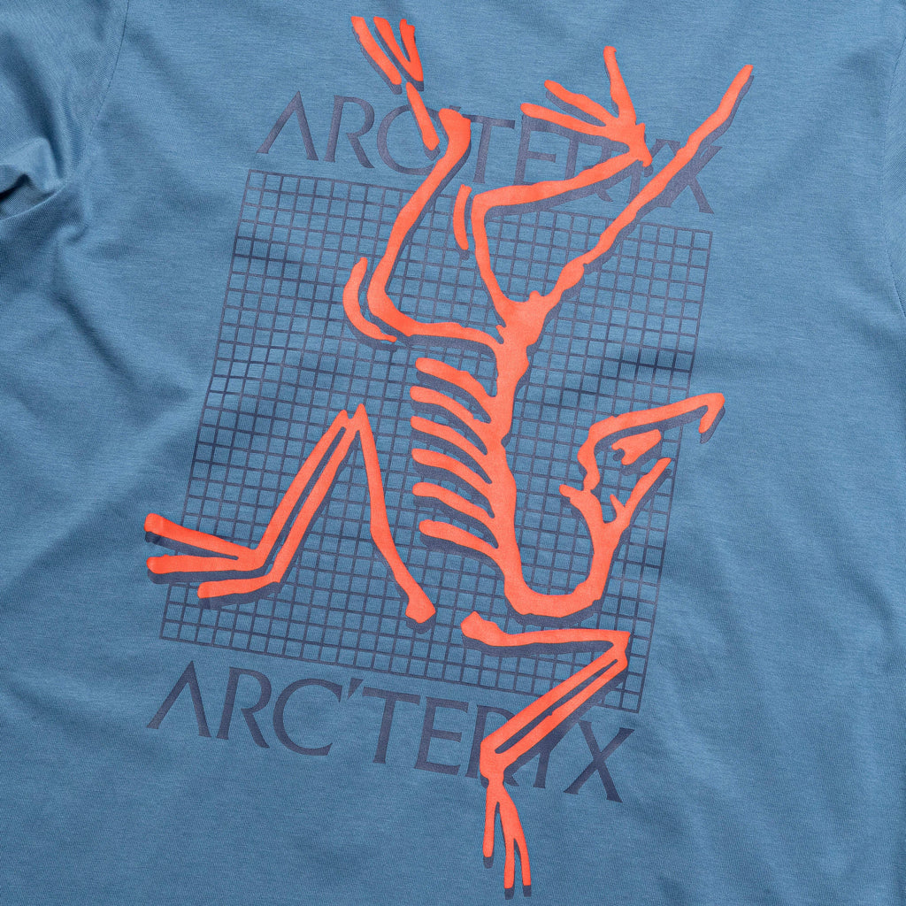 Arc'Multi Bird Logo LS T-Shirt - Stone Wash